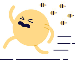 Abstract Character Spring Illustration