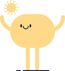 Abstract Character Spring Illustration