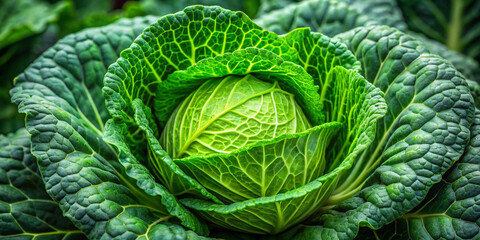 Fototapeta premium Cabbage with full depth of field
