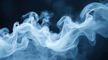 Fototapeta premium Smoke on black, wavy smoke on black isolated background, wavy smoke and black screen wallpaper,