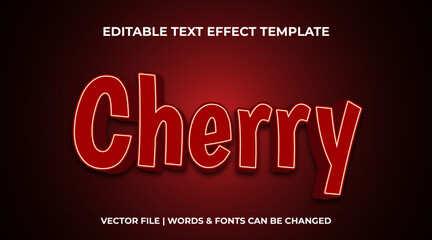 cherry editable text effect template