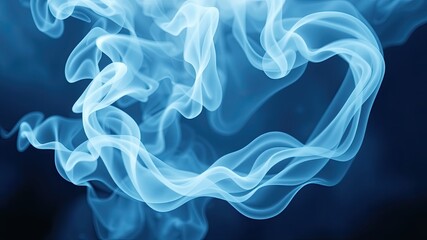 Fototapeta premium Smoke on black, wavy smoke on black isolated background, wavy smoke and black screen wallpaper,