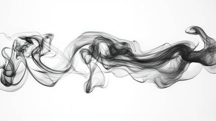 Fototapeta premium Swirling smoke patterns in black and white, creating a mysterious abstract scene.