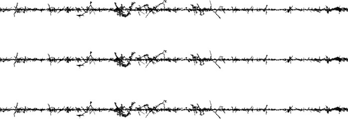  grass silhouette isolated on white, barbed wire seamless pattern, barbed wire fabric frame, a series of black and white lines with branches, barbed wire seamless pattern,