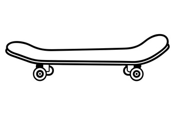 Skateboard icon silhouette vector, skateboard sport illustration	
