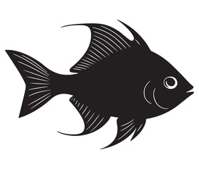 illustration of a fish silhouette vector