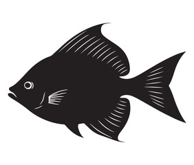 illustration of a fish silhouette vector