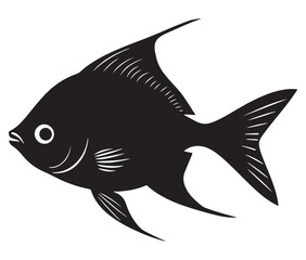 illustration of a fish silhouette vector