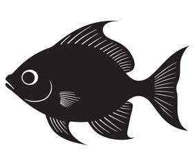 illustration of a fish silhouette vector