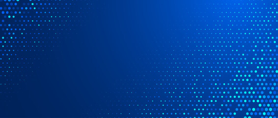 Blue hexagon texture background. Abstract glowing hexagonal grid wallpaper. Navy honeycomb pattern backdrop. Modern technology, business, science, healthcare, medicine design. Vector