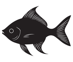 illustration of a fish silhouette vector