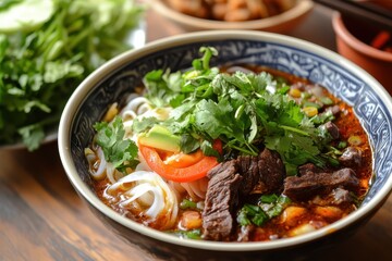 Spicy beef noodle soup from Vietnam