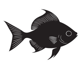 illustration of a fish silhouette vector