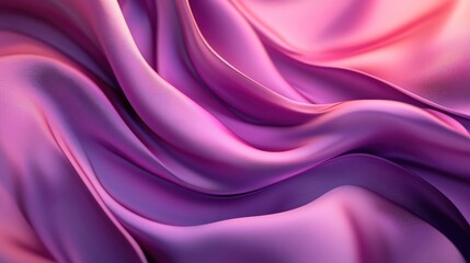 Obraz premium A 3D render of soft, flowing silk-like waves in rich, luxurious tones, forming an abstract fashion background with a sense of elegance.