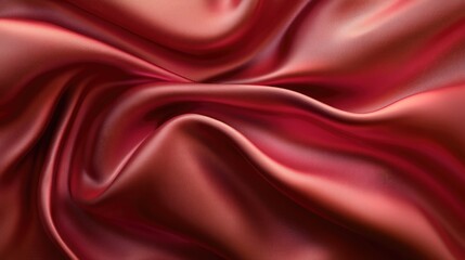 Obraz premium A 3D render of soft, flowing silk-like waves in rich, luxurious tones, forming an abstract fashion background with a sense of elegance.