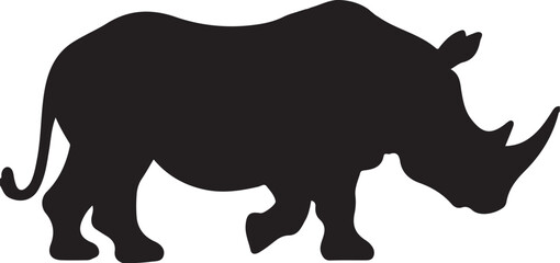 Rhino icon silhouette Vector illustration isolated white background