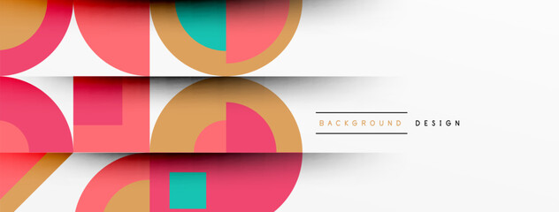 Modern geometrical abstract background - circles. Business or technology presentation design