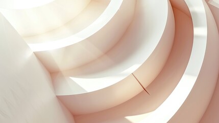 Obraz premium Top view of beige staircase architectural texture with light and shadow. abstract geometric background