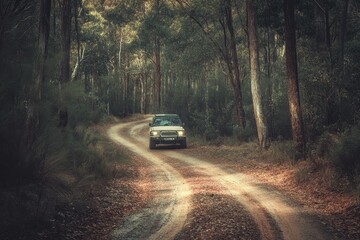 Vintage filter added to off road forest drive in Perth