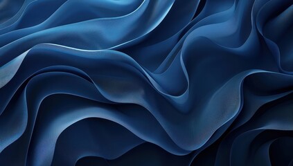 Fototapeta premium Abstract Blue Fabric Waves