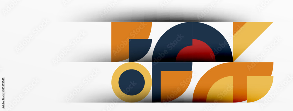 Poster modern geometrical abstract background - circles. business or technology presentation design
