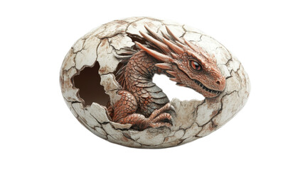 Obraz premium Dragon Hatching From Egg