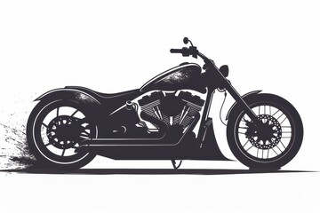 Obraz premium Motorcycle silhouette in sport design