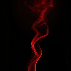 Red smoke swirls on black