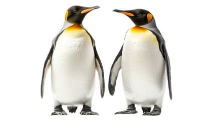 Fototapeta premium Two King Penguins Facing Each