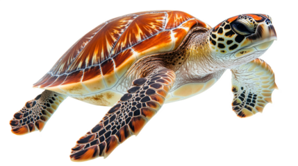 Sea Turtle Swimming in the