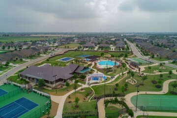 Aerial View of a Community Recreation Center