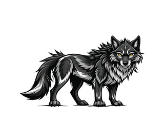 vector illustration of wolf