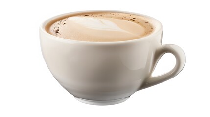Fototapeta premium Cup of coffee latte isolated on white backgroud with clipping path. 