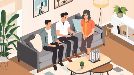 Young Professionals Discussing a Project.