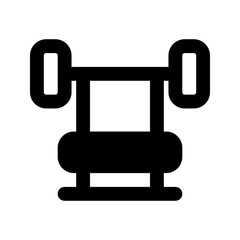 bench press glyph icon