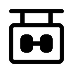 gym glyph icon