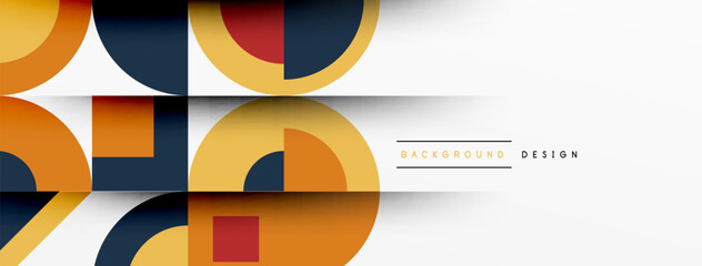 Fototapeta premium Modern geometrical abstract background - circles. Business or technology presentation design
