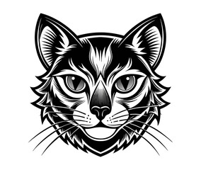 tiger head vector, white background
