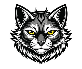 wolf head vector, white background