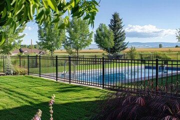 Fototapeta premium Backyard Pool with a View