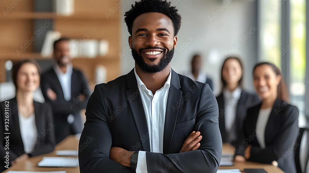 Canvas Prints Professional group portrait in a modern office setting.