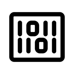 binary code glyph icon