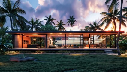 Fototapeta premium Modern Tropical Villa