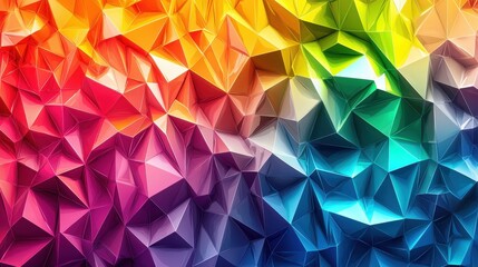 Abstract Geometric Rainbow Pattern Background