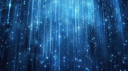 Abstract Blue Light Streaks with Sparkling Dust