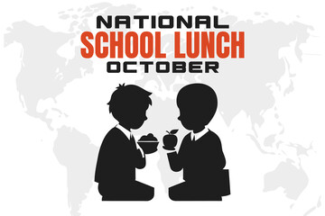 National School Lunch Background  School Nutrition Awareness Design