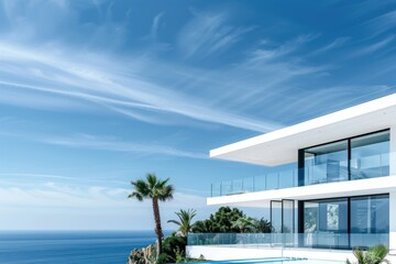 Fototapeta premium Modern Villa with Sea View