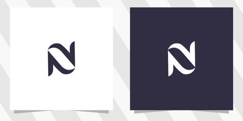 Letter n logo design vector