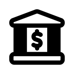 bank glyph icon
