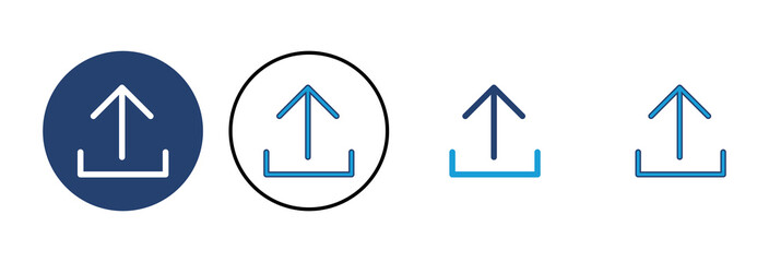Upload icon vector. load data symbol